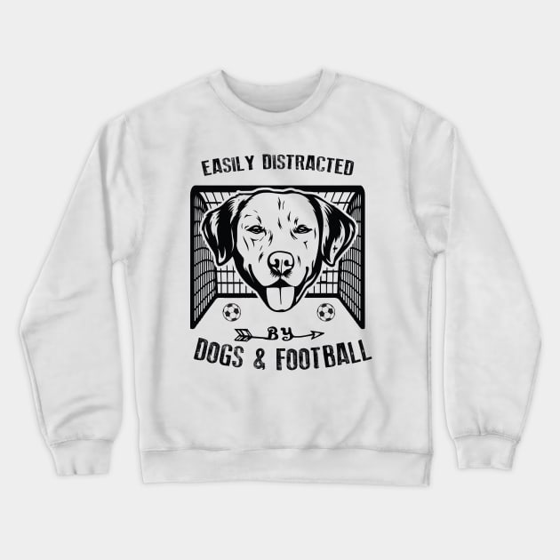 Dogs and Football Crewneck Sweatshirt by Mantra99